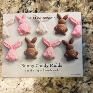 Williams Sonoma Pink and Brown Bunny Candy Molds